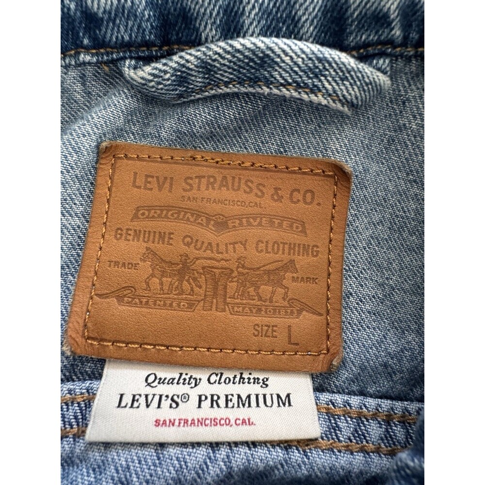 Levi’s Type III Trucker Jacket Blue Denim Size L Used No Flaws Smoke-Free - Picture 2 of 4